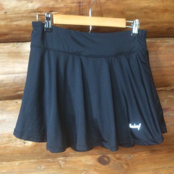 Baleaf Black Activewear Funtional Sporty Golf Pickleball Tennis Skort Size Large - Picture 1 of 5